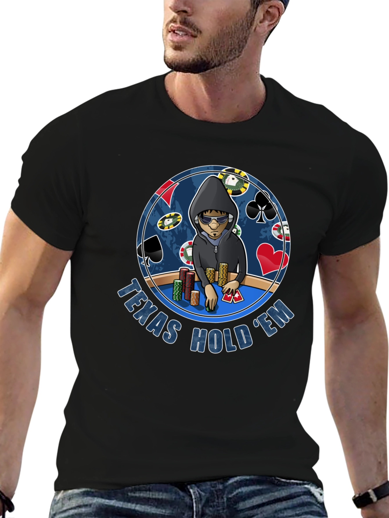 Texas Holdem Poker Player Graphic T-Shirt