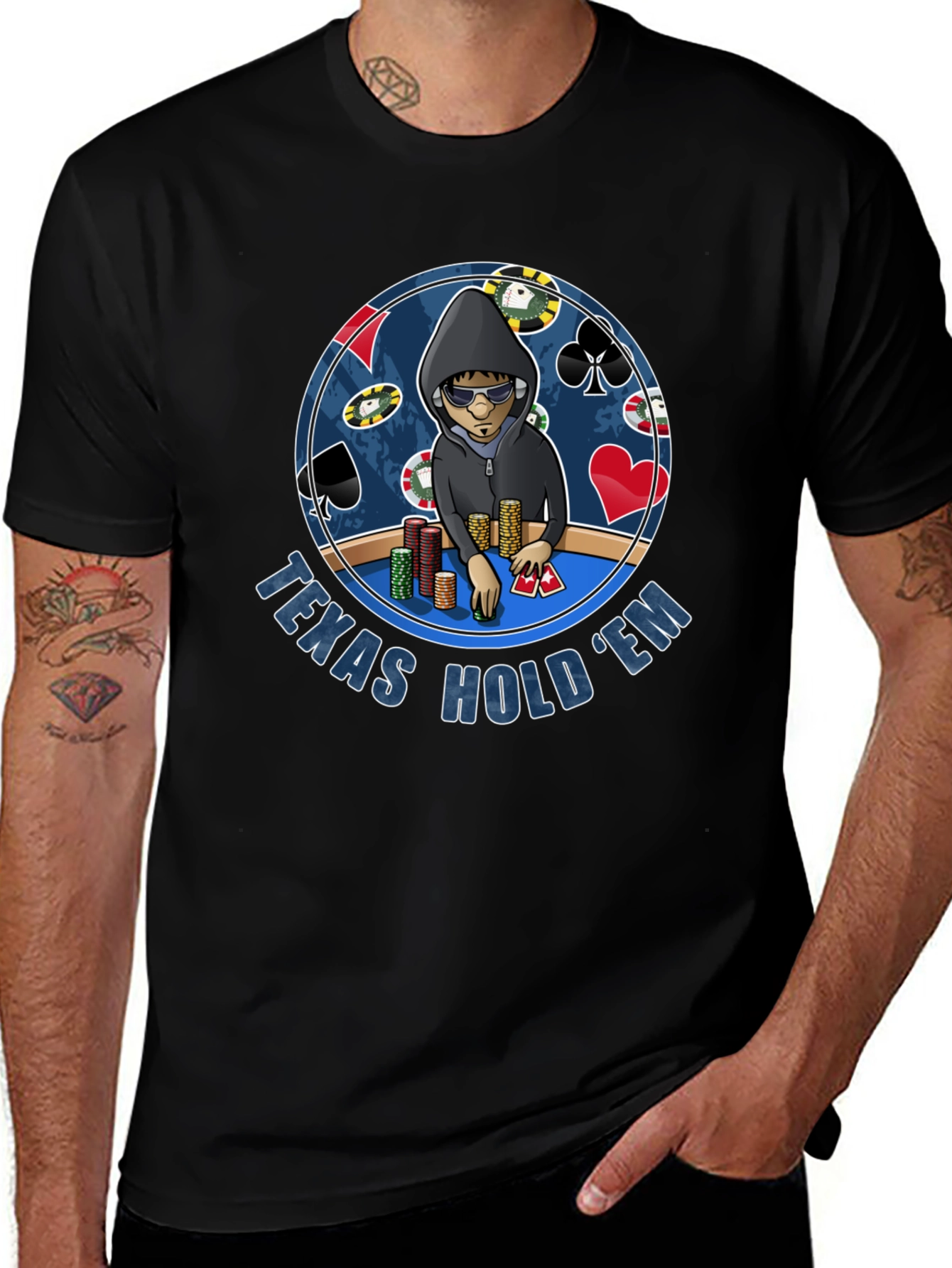 Texas Holdem Poker Player Graphic T-Shirt