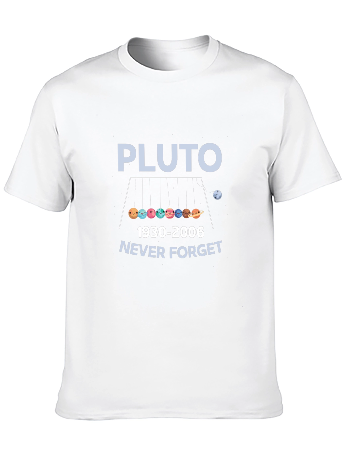 Pluto Never Forget T-Shirt - Planets Graphic Tee