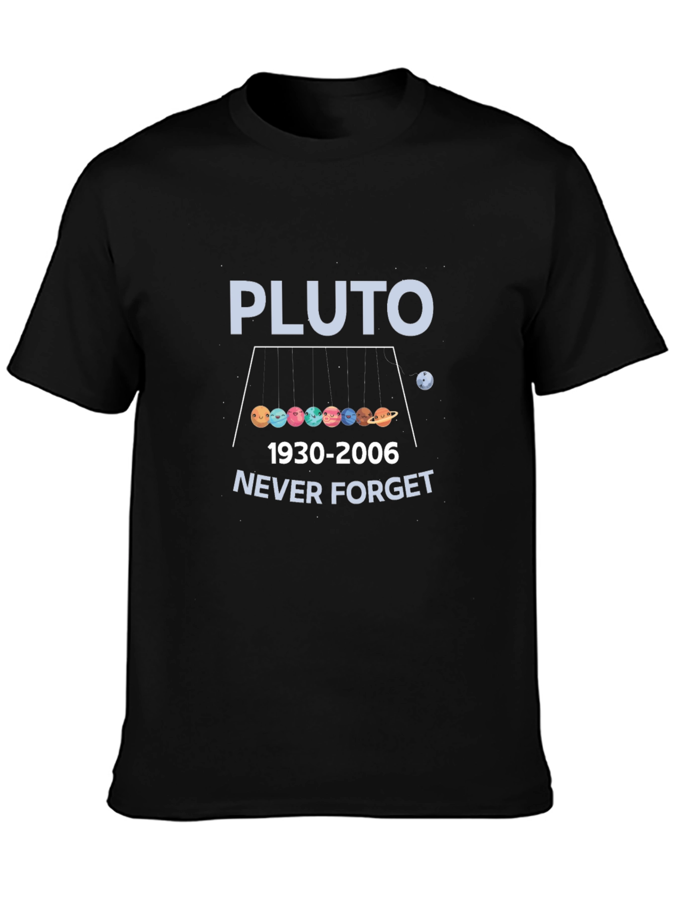 Pluto Never Forget T-Shirt - Planets Graphic Tee
