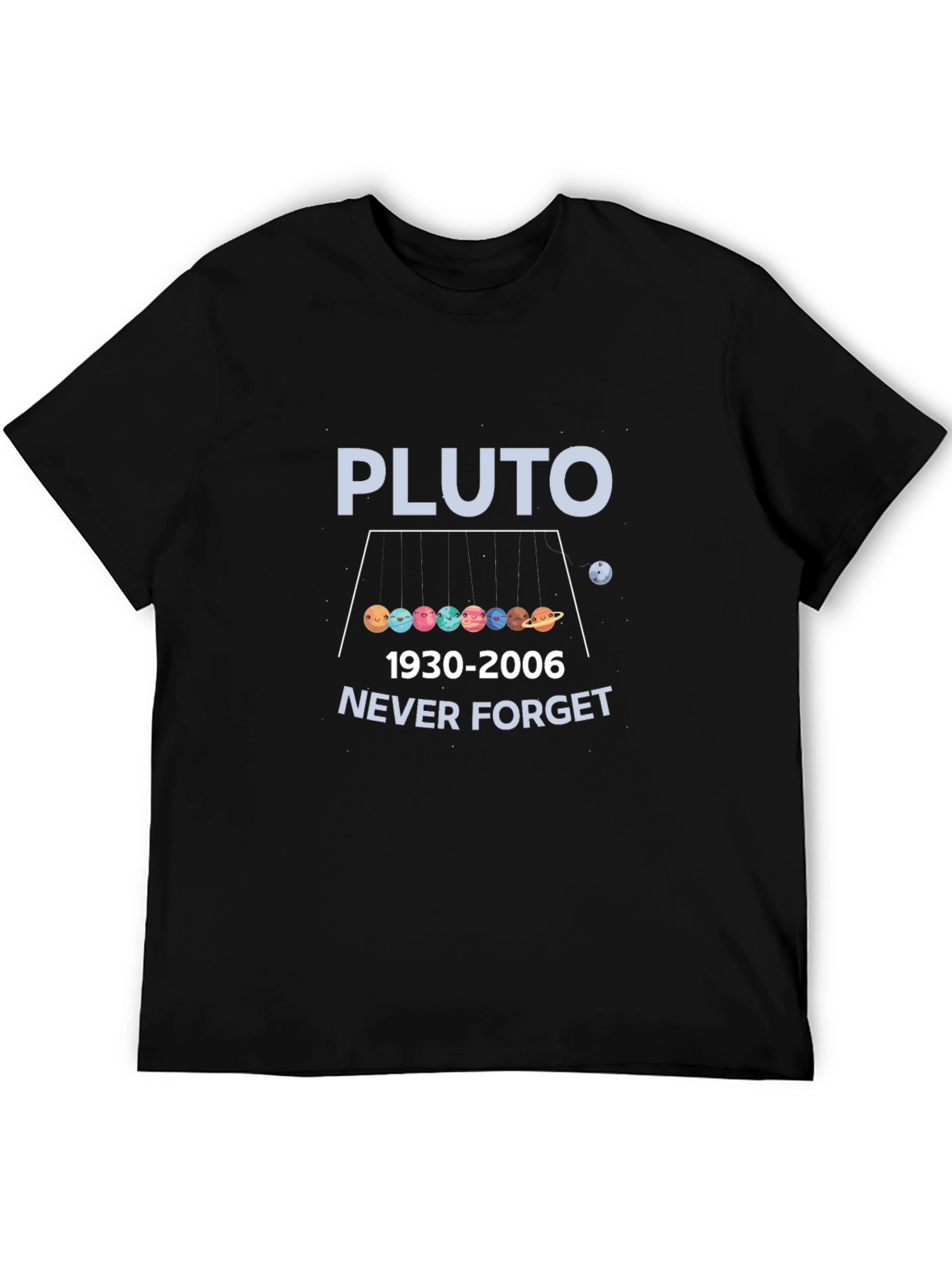 Pluto Never Forget T-Shirt - Planets Graphic Tee