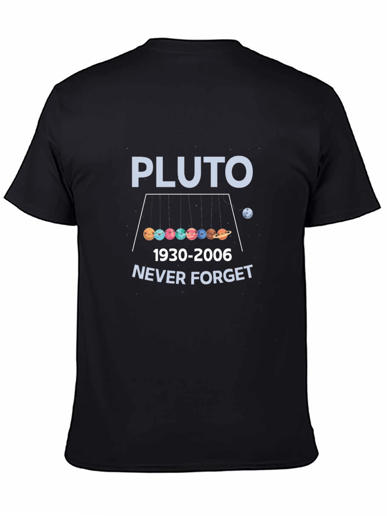 Pluto Never Forget T-Shirt - Planets Graphic Tee