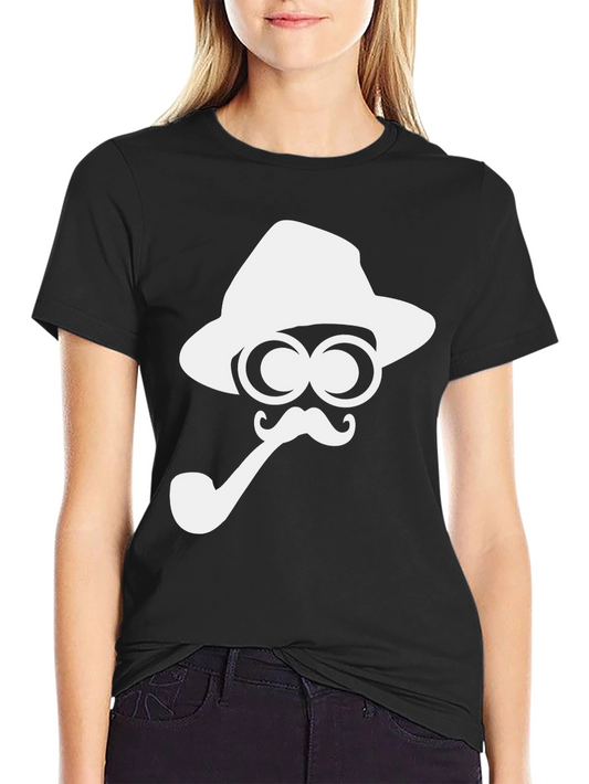 Fun Detective Graphic Tee - Black Cotton T-Shirt