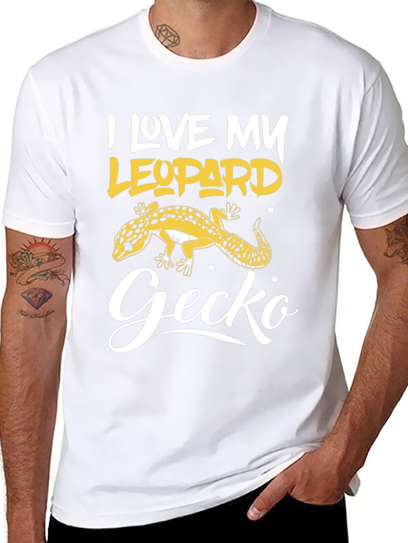 I Love My Leopard Gecko Black T-Shirt