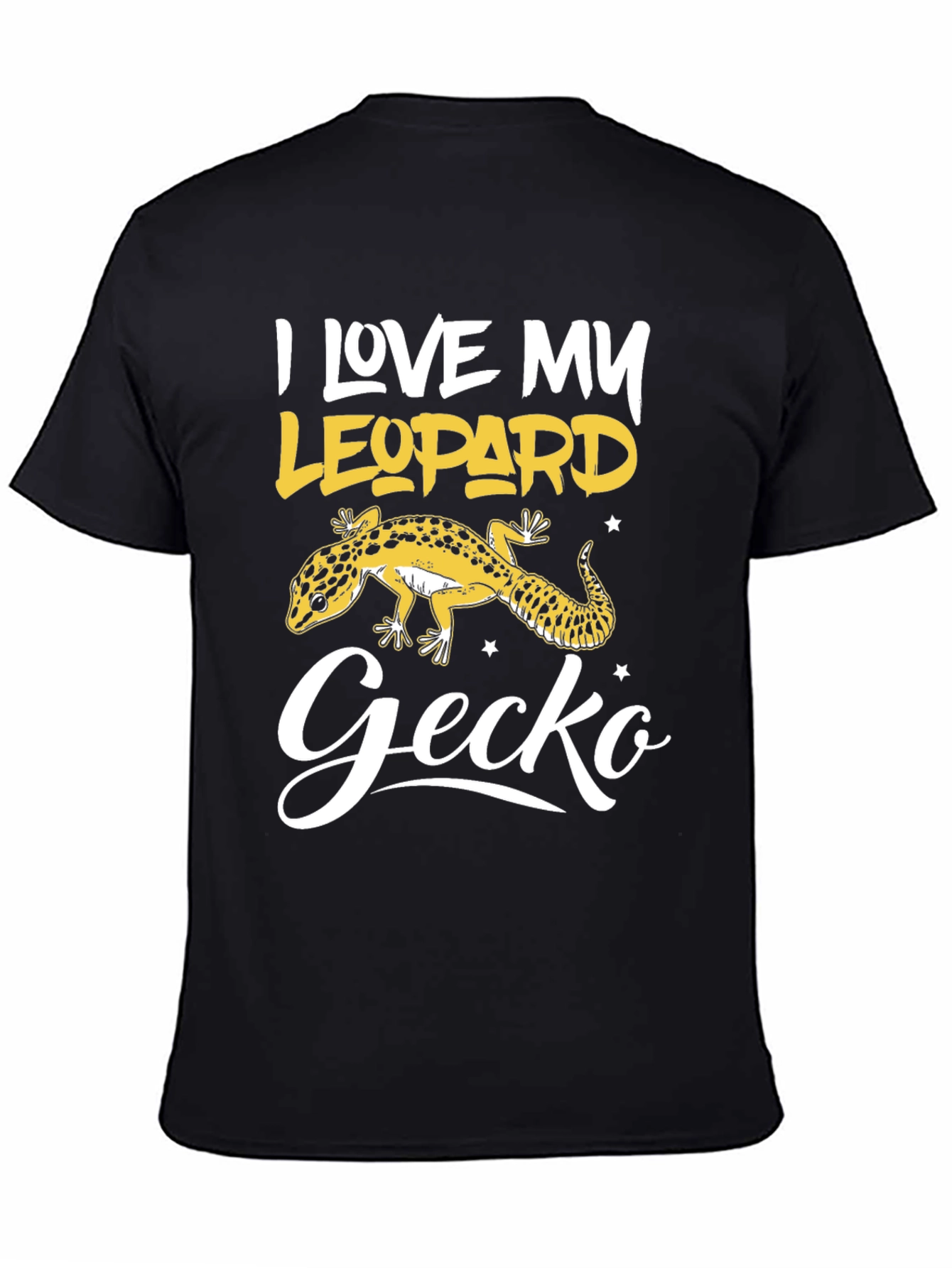 I Love My Leopard Gecko Black T-Shirt
