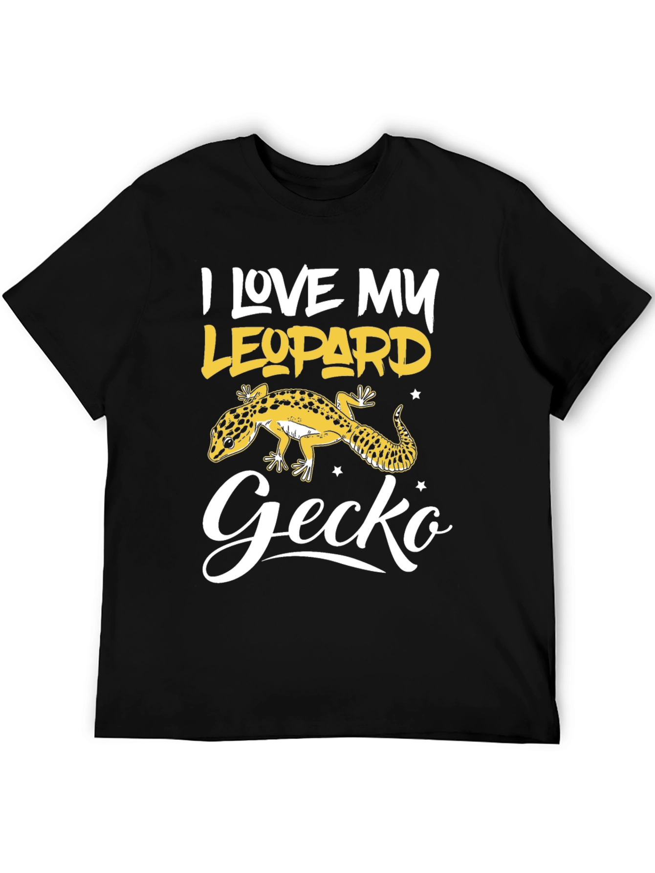I Love My Leopard Gecko Black T-Shirt