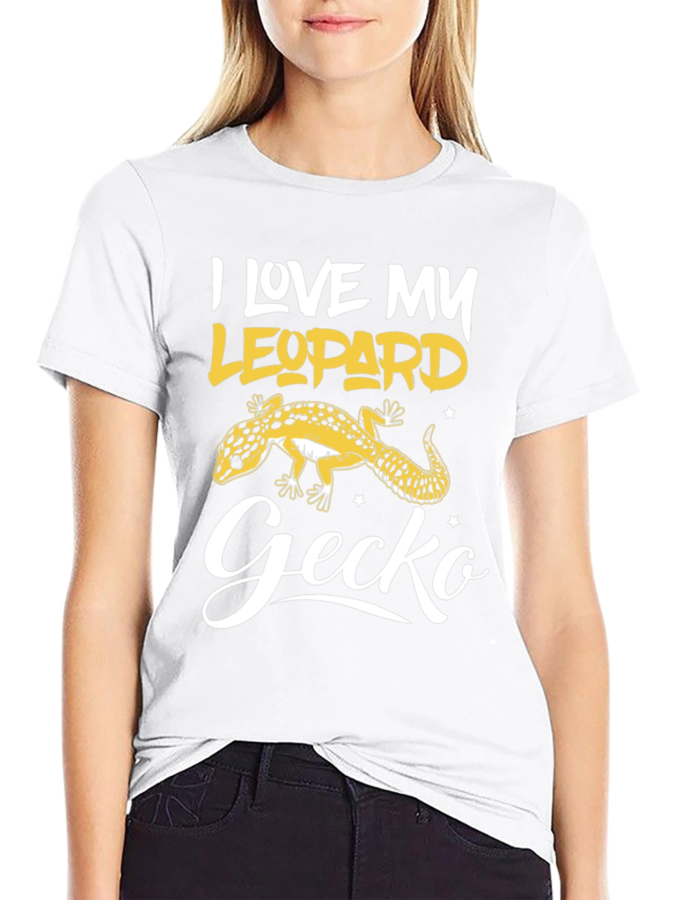 I Love My Leopard Gecko Black T-Shirt