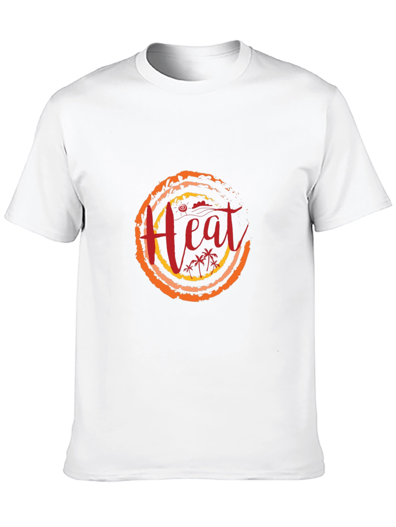 Heat Graphic Black T-Shirt | Tropical Summer Design