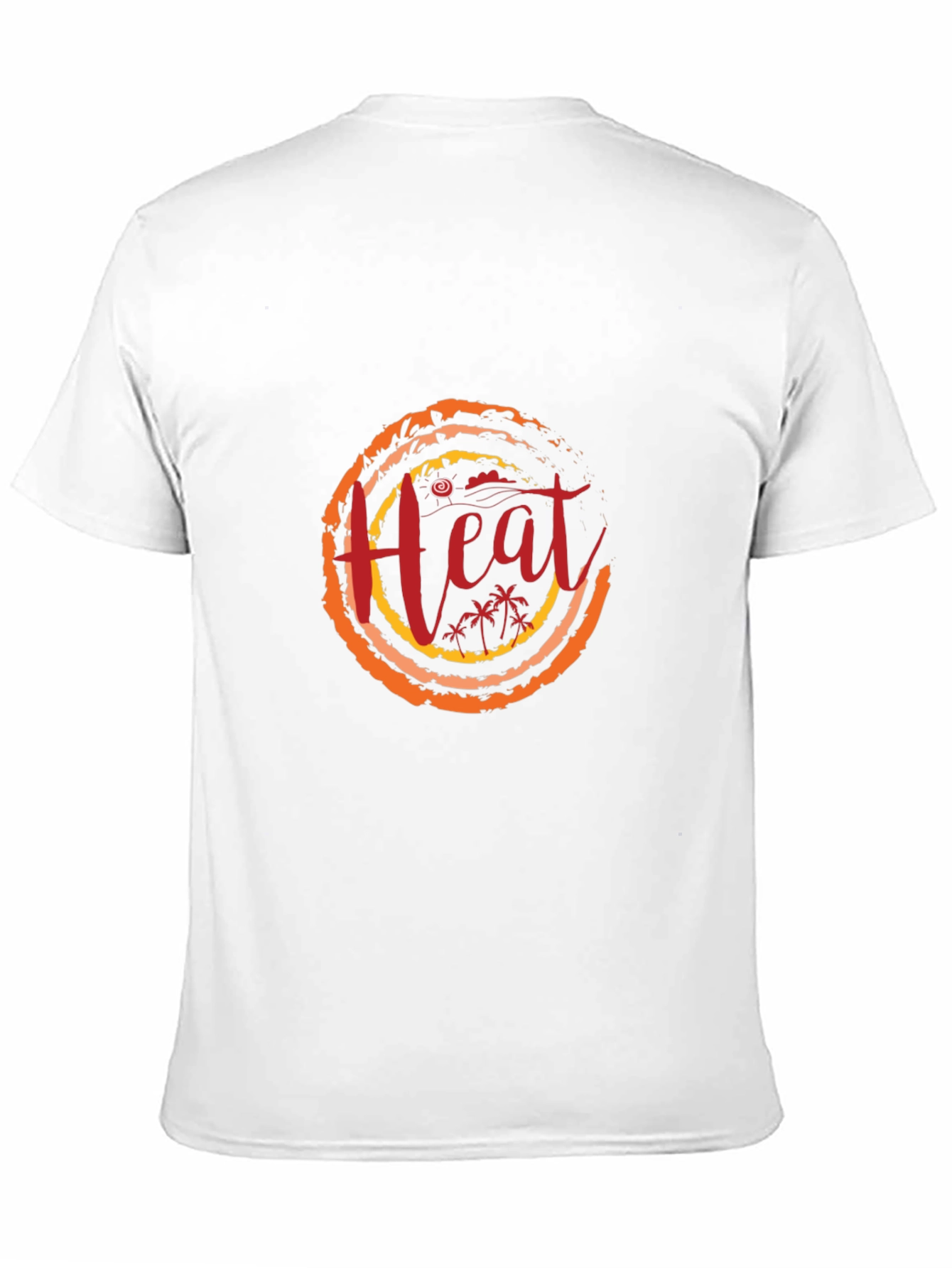 Heat Graphic Black T-Shirt | Tropical Summer Design