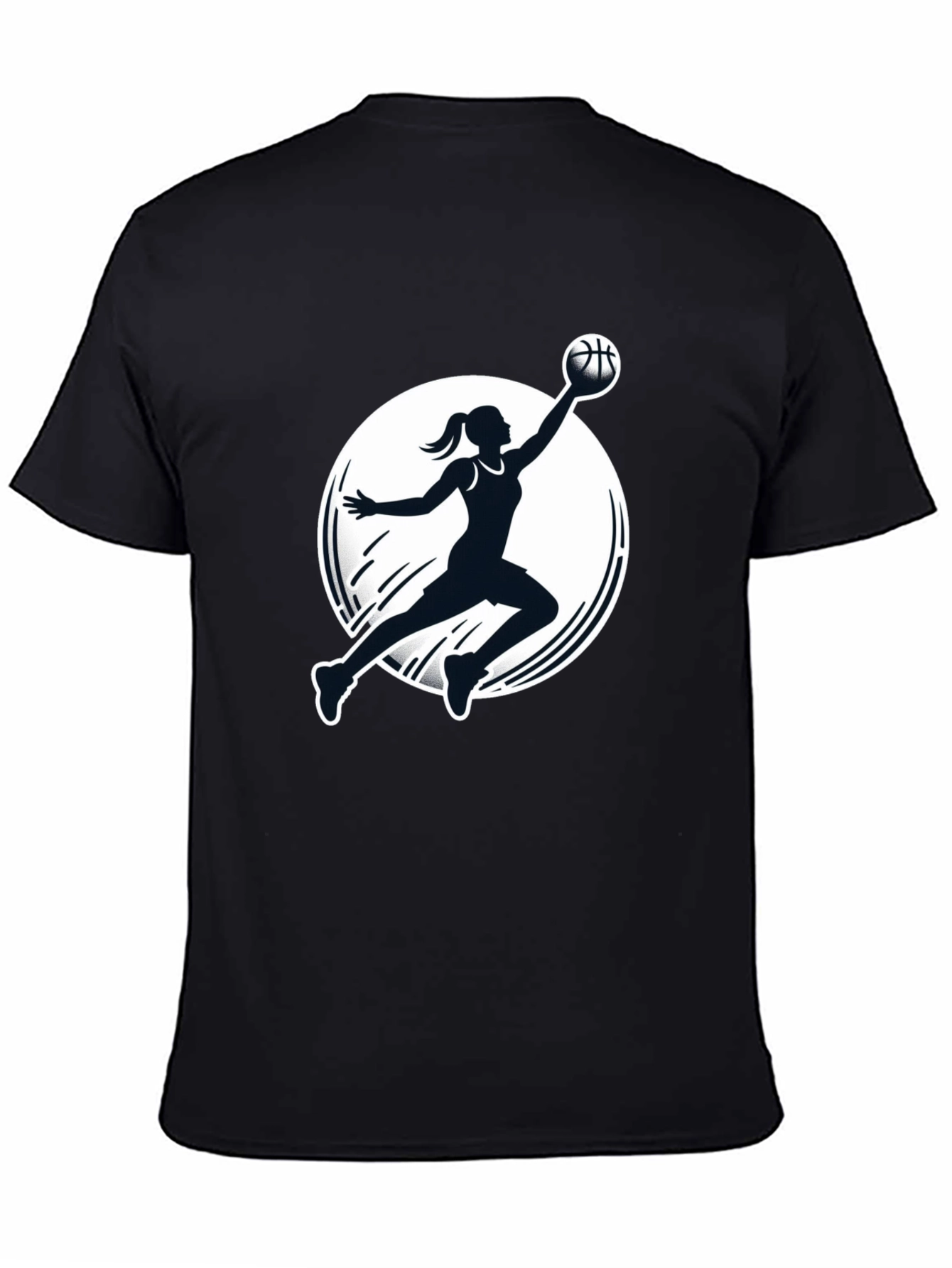 Basketball Player Graphic Black T-Shirt