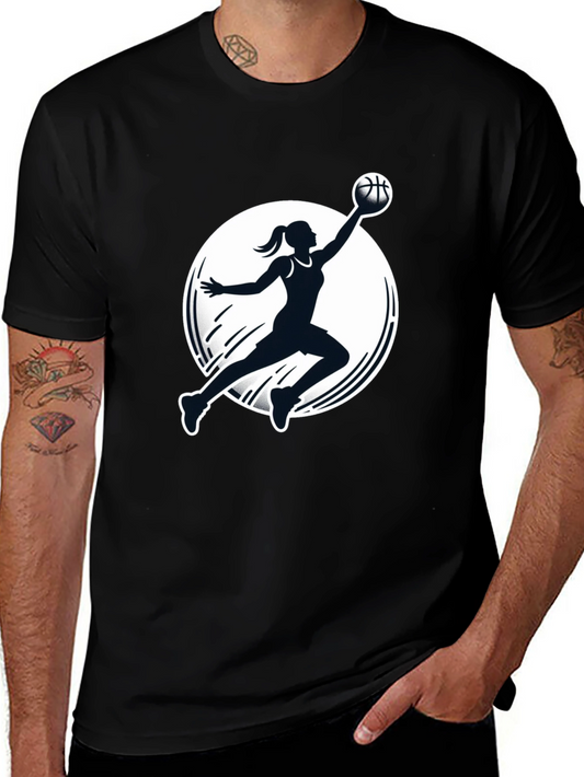 Basketball Player Graphic Black T-Shirt