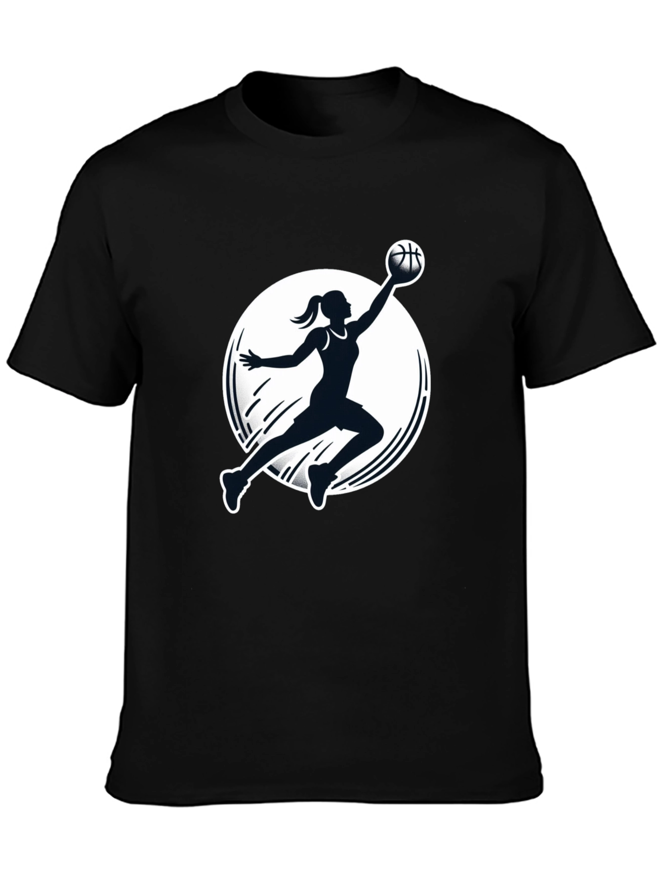 Basketball Player Graphic Black T-Shirt