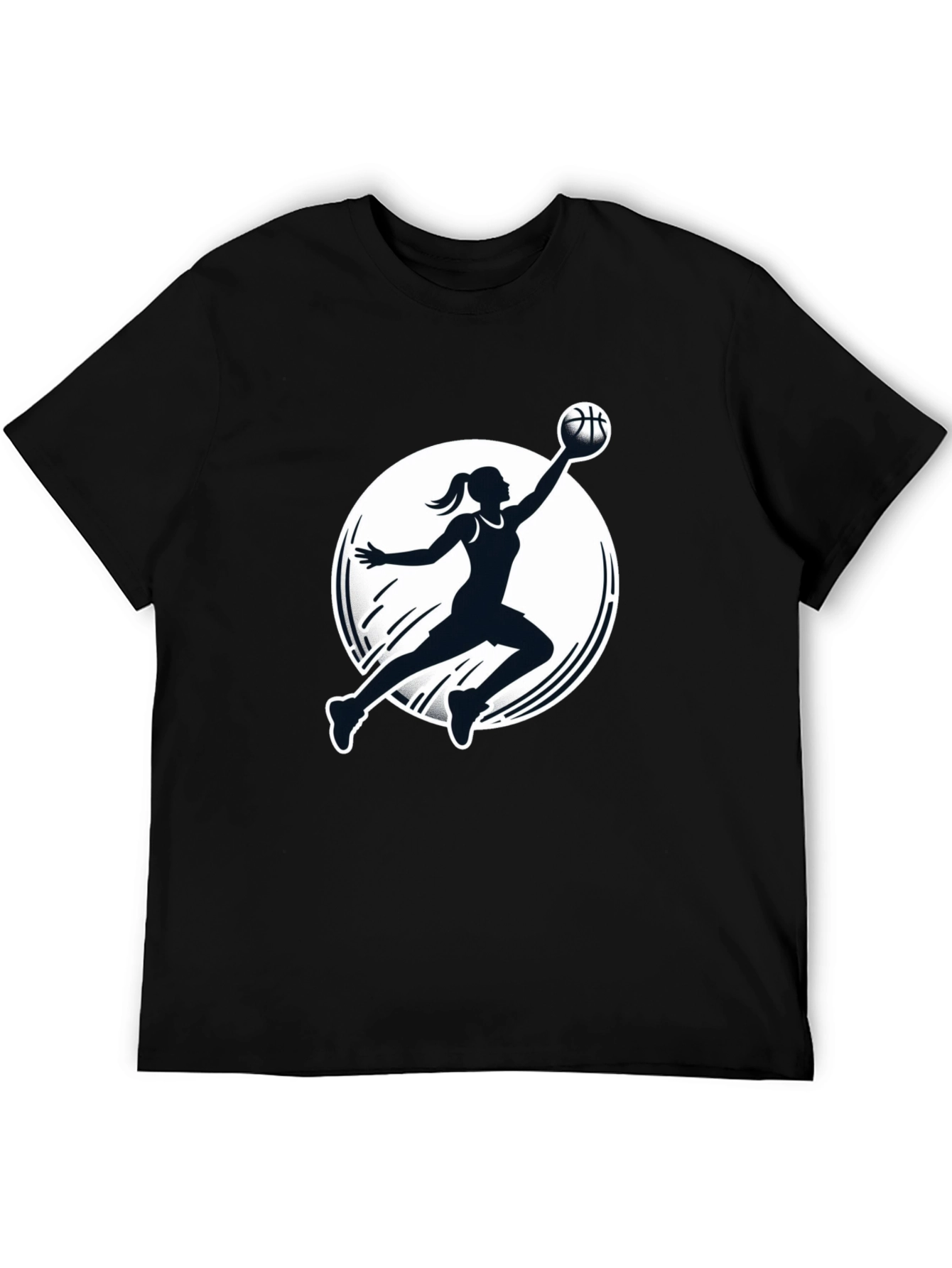 Basketball Player Graphic Black T-Shirt