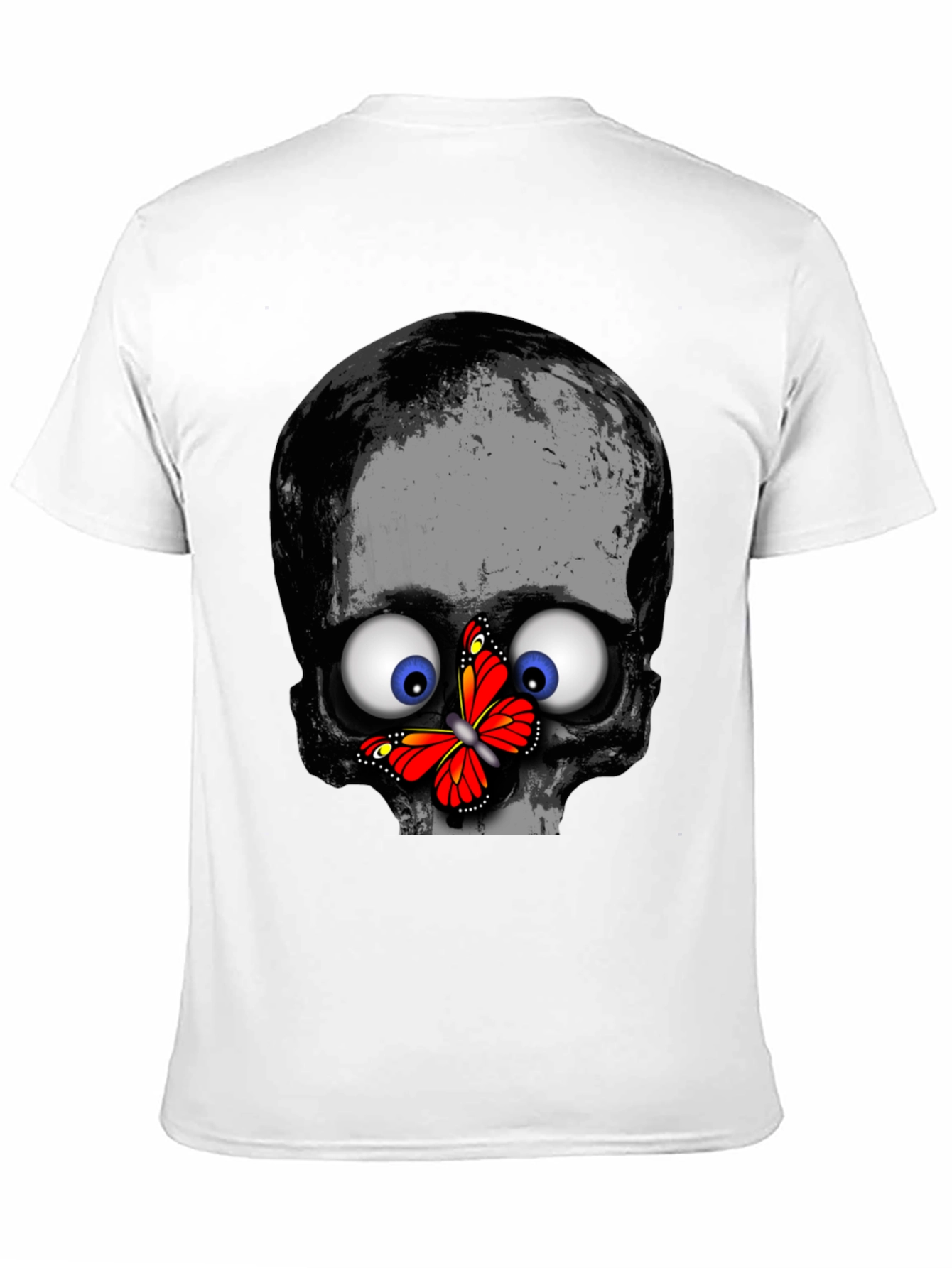 Skull & Butterfly Graphic Print Tee