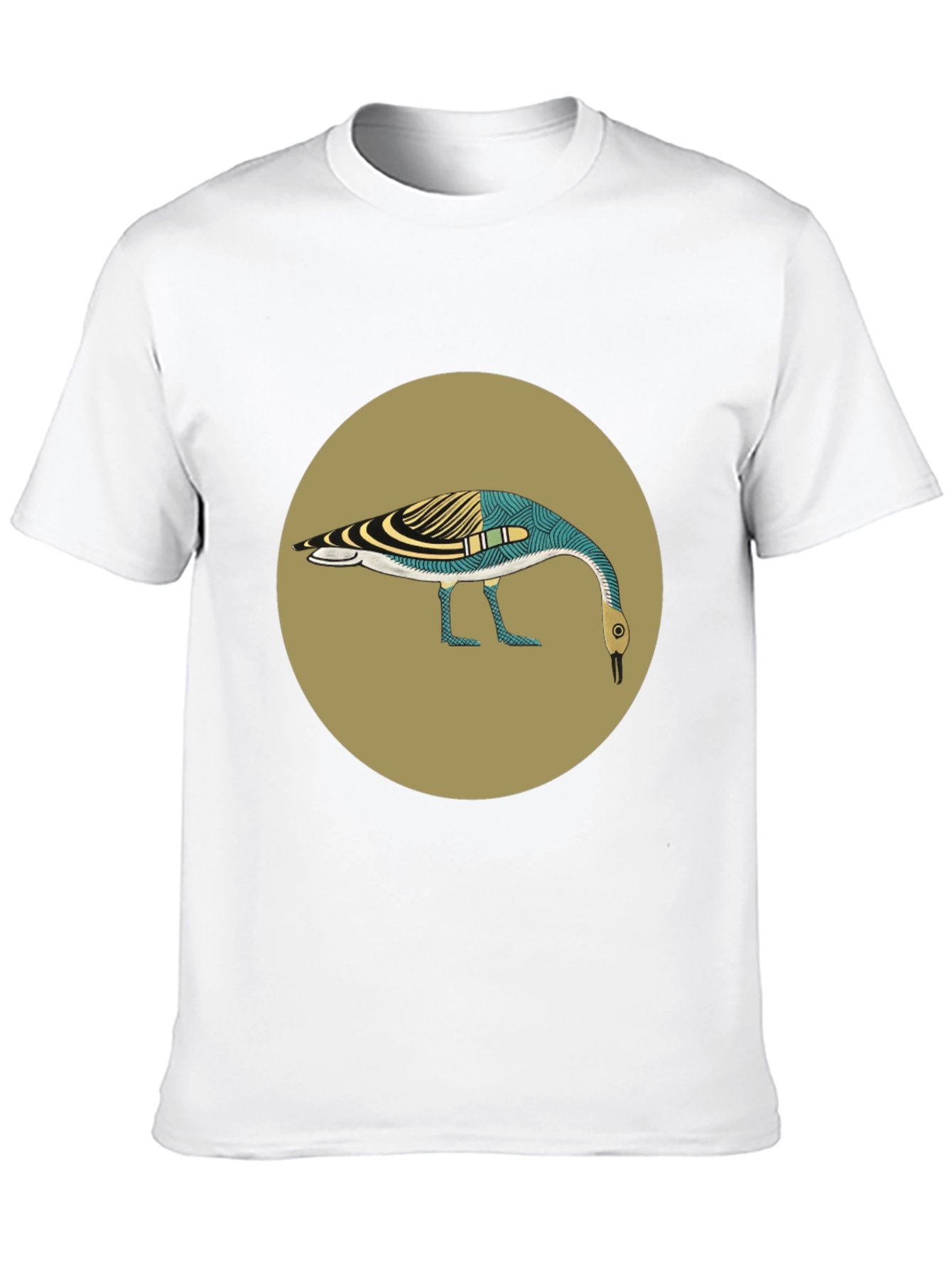 Abstract Goose Graphic Tee - Black