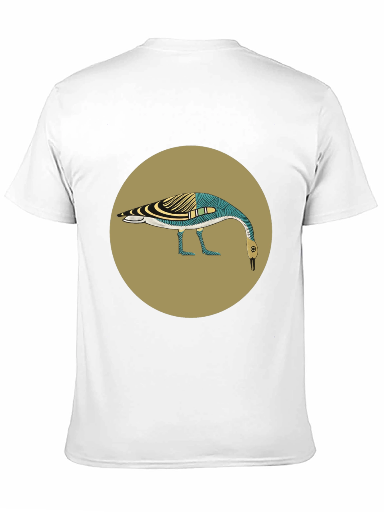 Abstract Goose Graphic Tee - Black