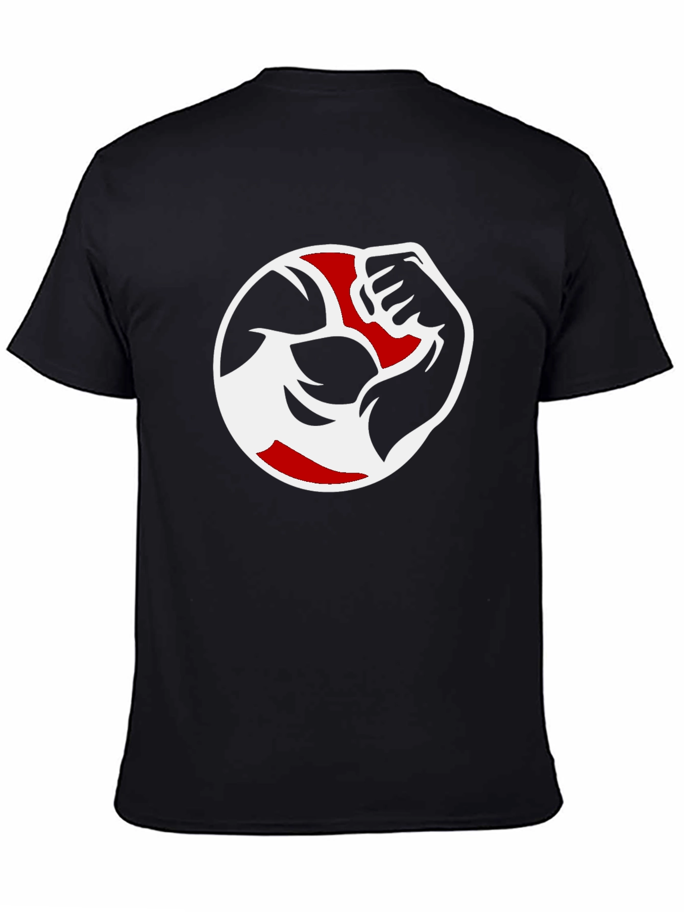 Muscle Arm Graphic Black T-Shirt