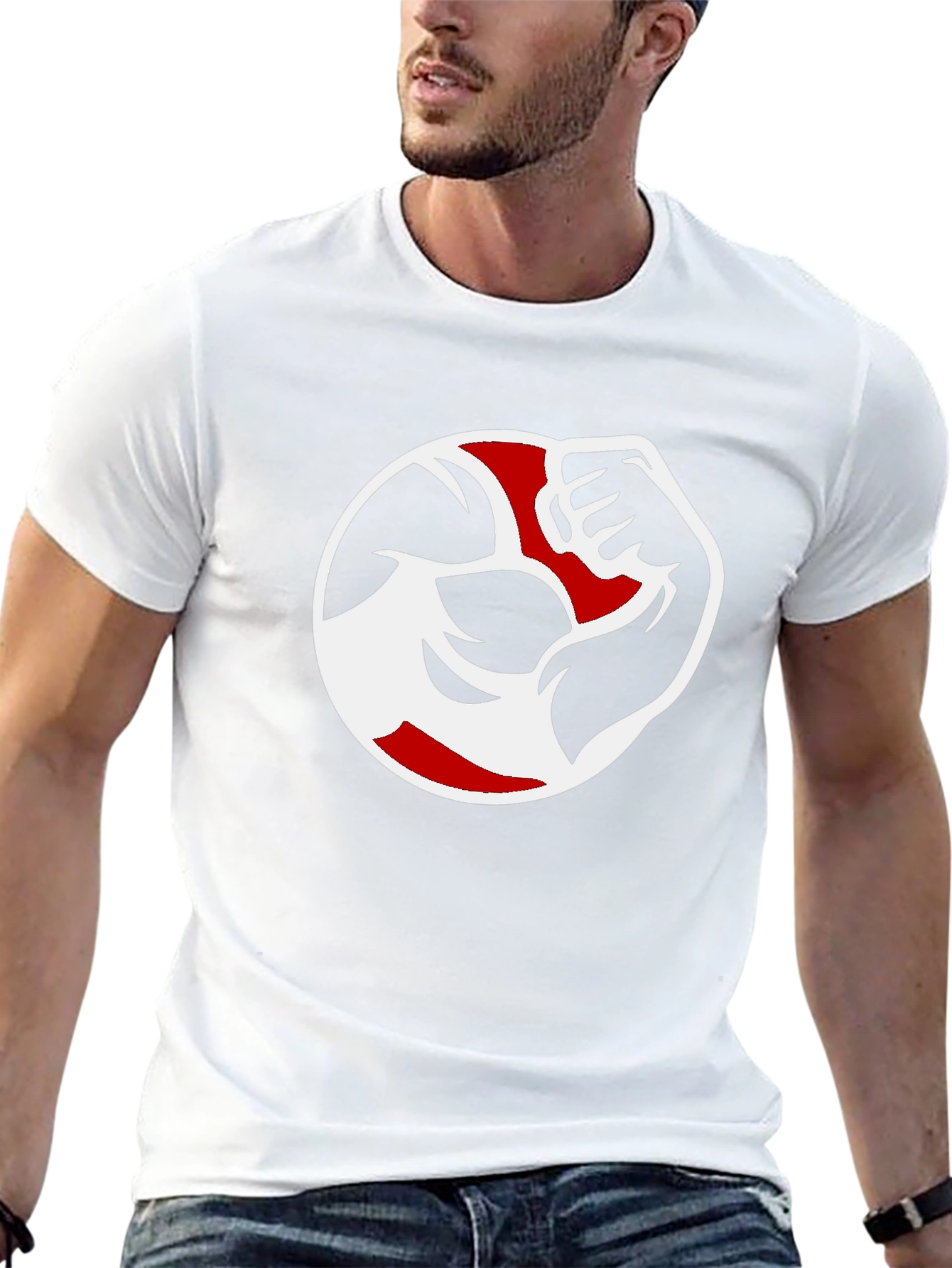 Muscle Arm Graphic Black T-Shirt
