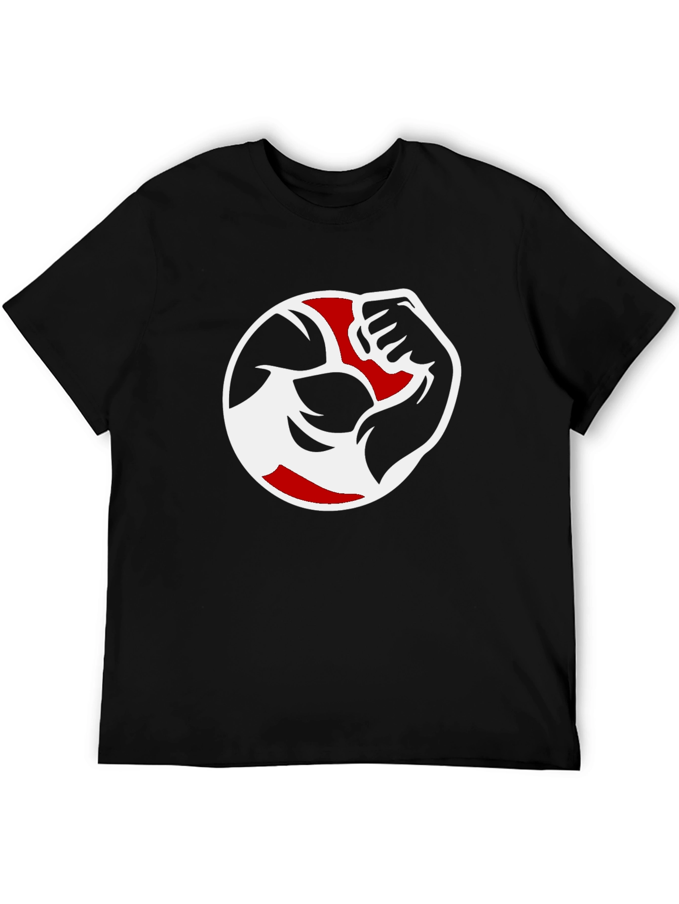Muscle Arm Graphic Black T-Shirt