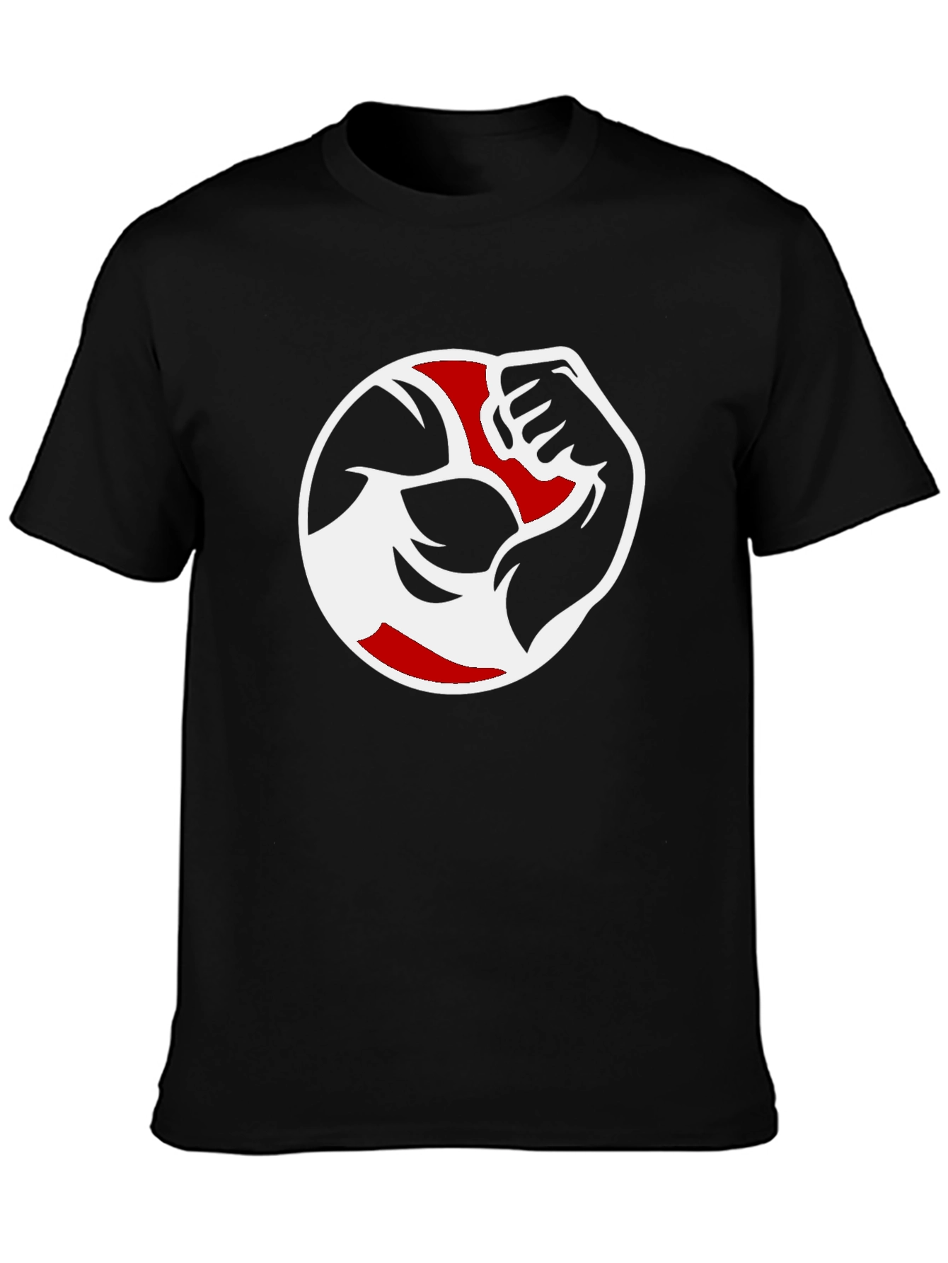 Muscle Arm Graphic Black T-Shirt