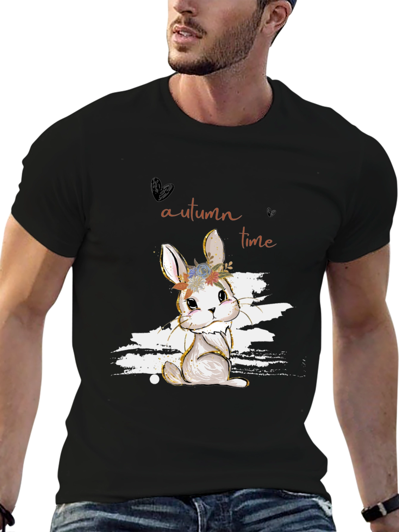 Autumn Rabbit T-Shirt - Cute Seasonal Design