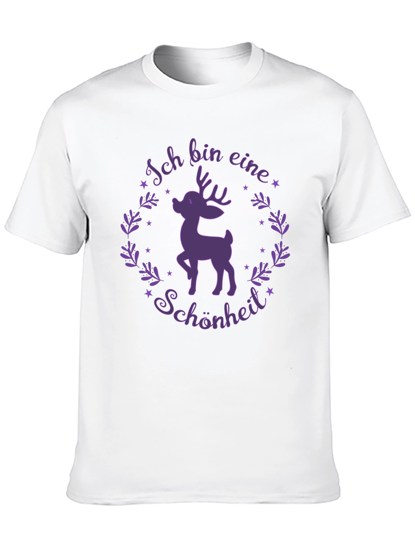 Ich Bin Eine Schönheit Deer Graphic Tee - Black