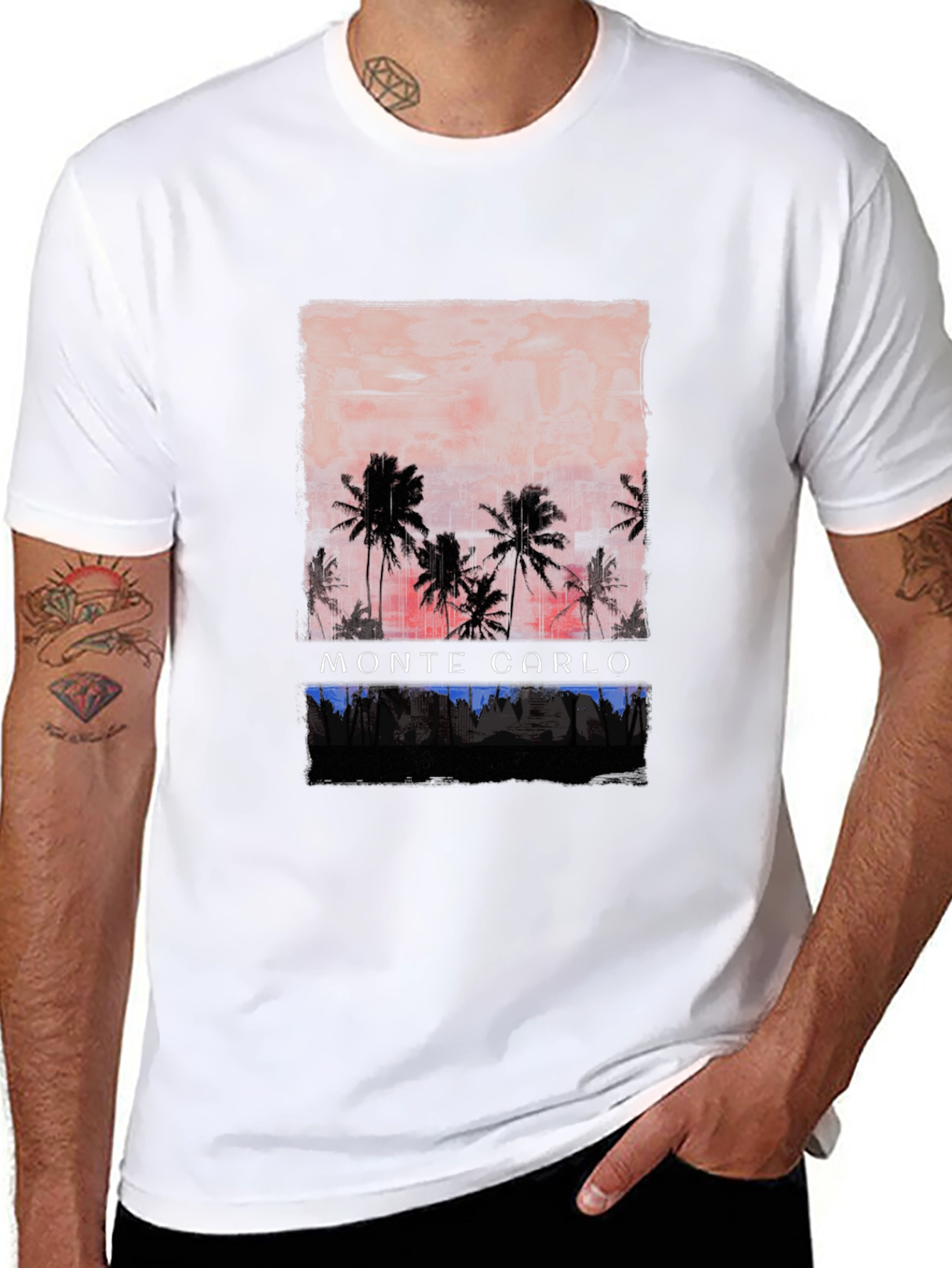 Monte Carlo Palm Tree Graphic Tee