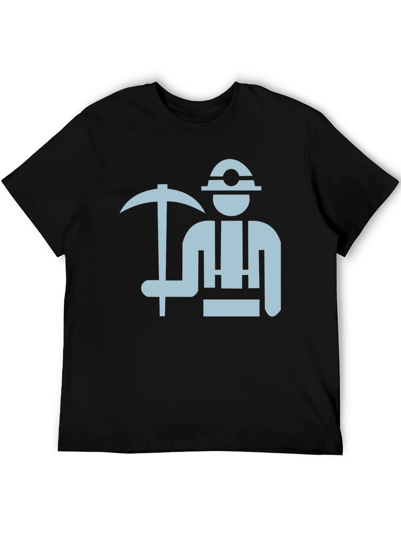 Miner Graphic Tee - Black Cotton T-Shirt