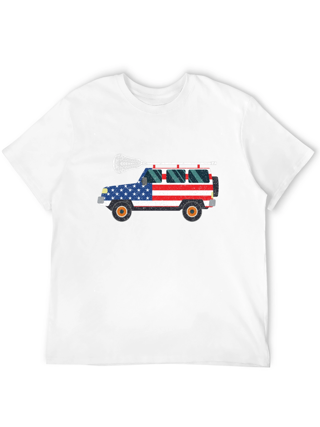 USA Flag Lacrosse Jeep T-Shirt