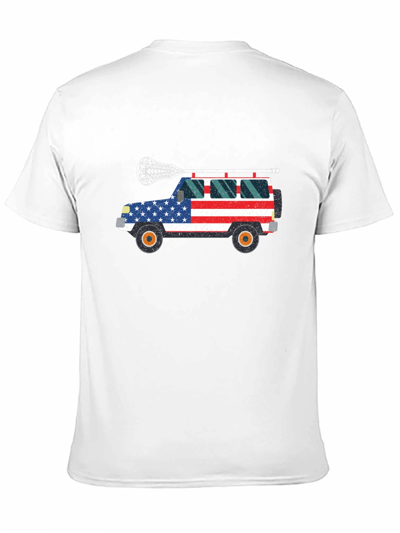 USA Flag Lacrosse Jeep T-Shirt