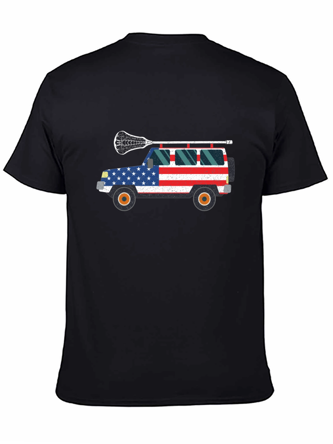USA Flag Lacrosse Jeep T-Shirt