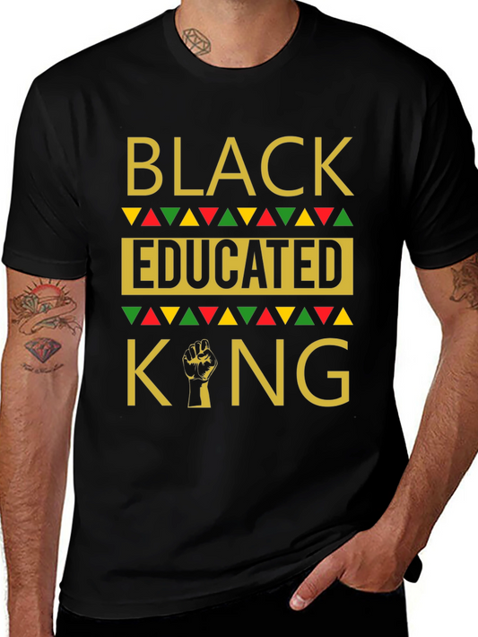 Black Educated King Graphic T-Shirt