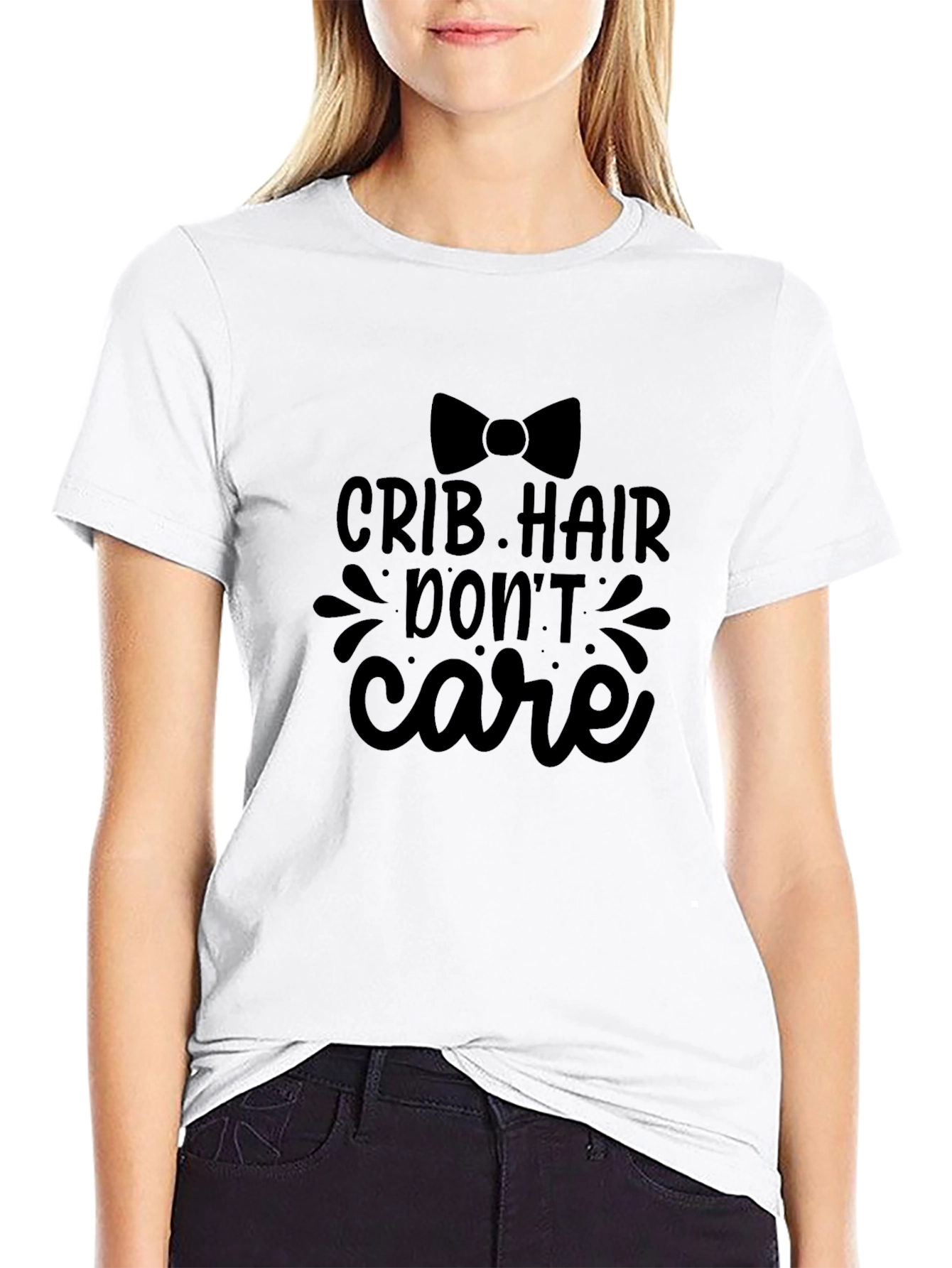 Crib Hair Dont Care Black T-Shirt