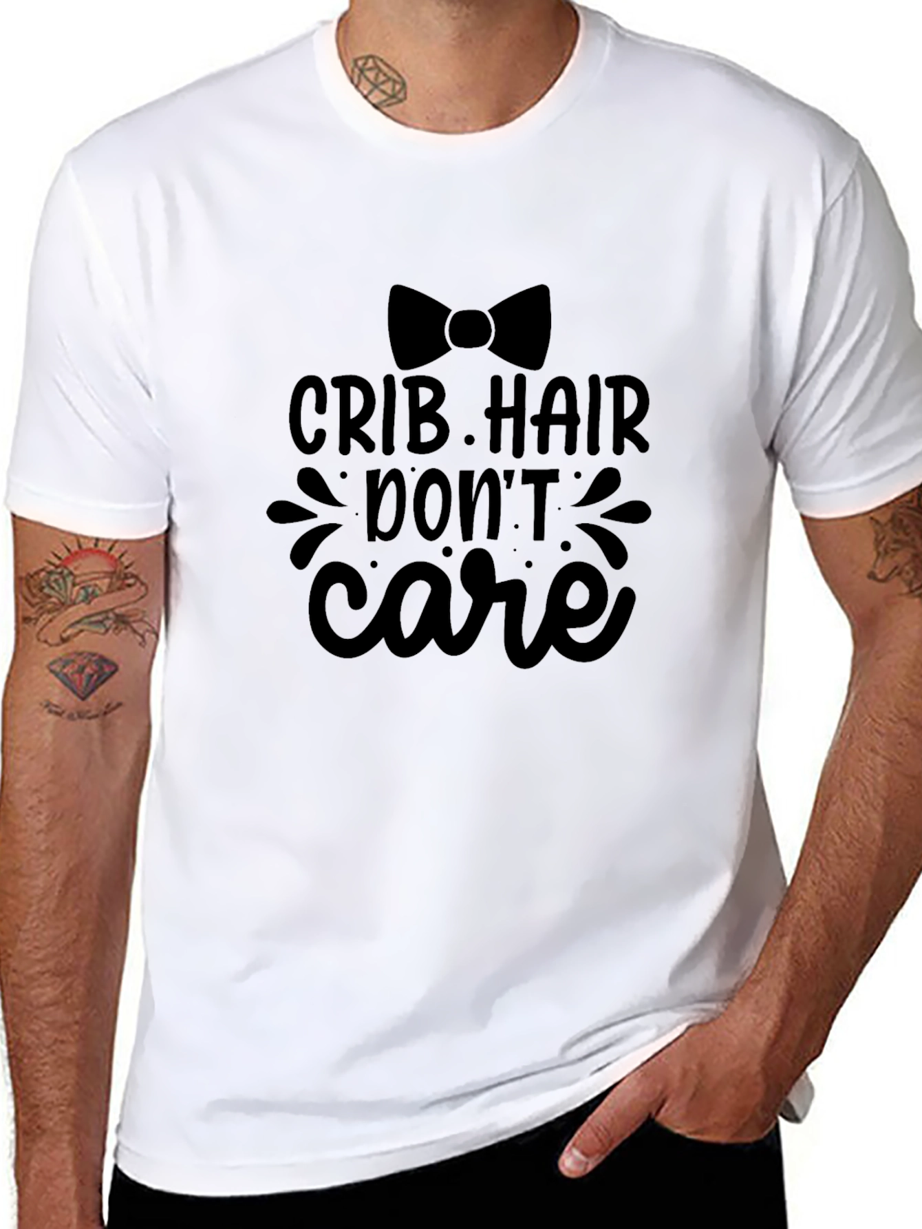 Crib Hair Dont Care Black T-Shirt