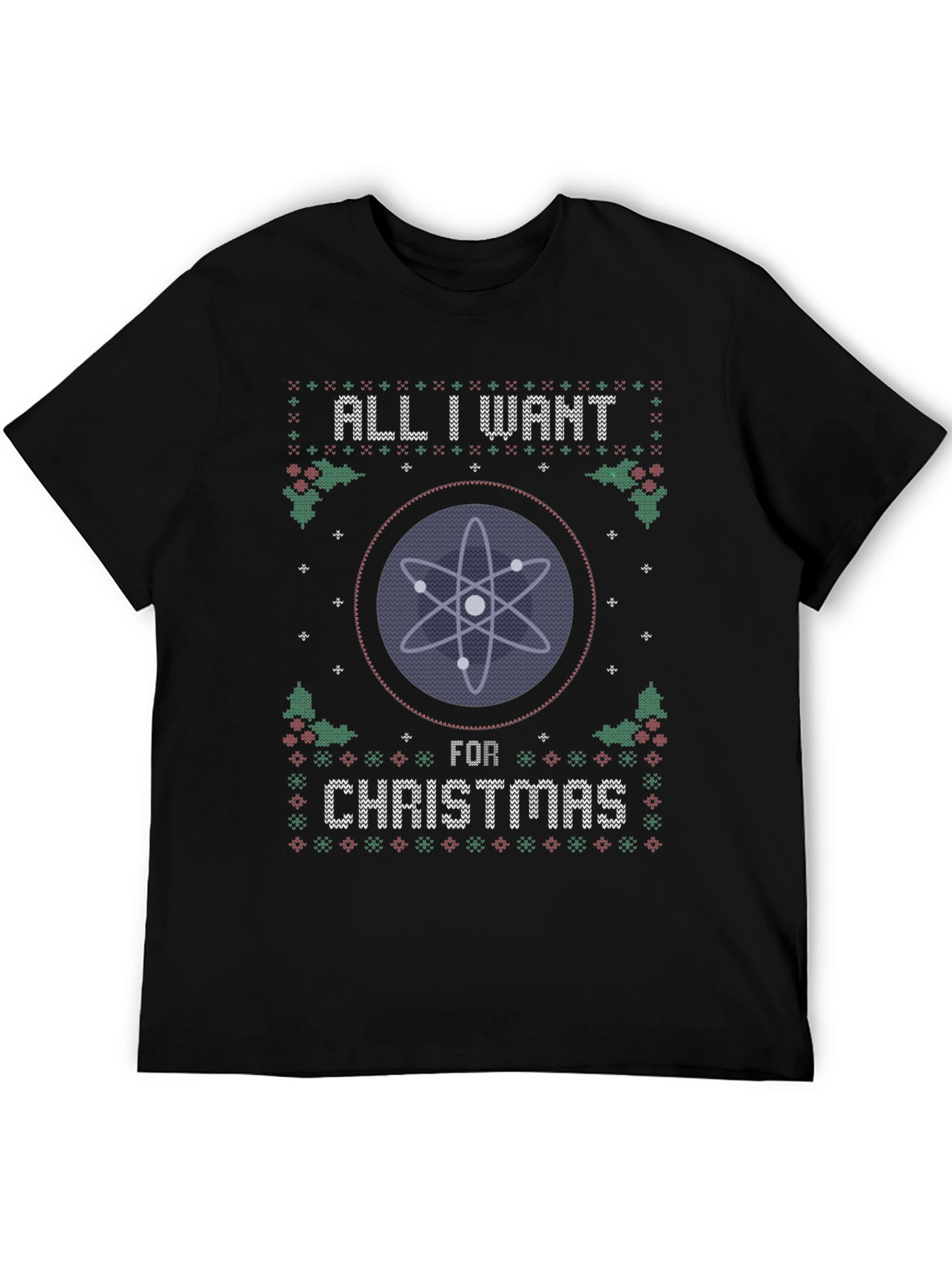 Atom Christmas Sweater T-Shirt - Science Holiday Tee