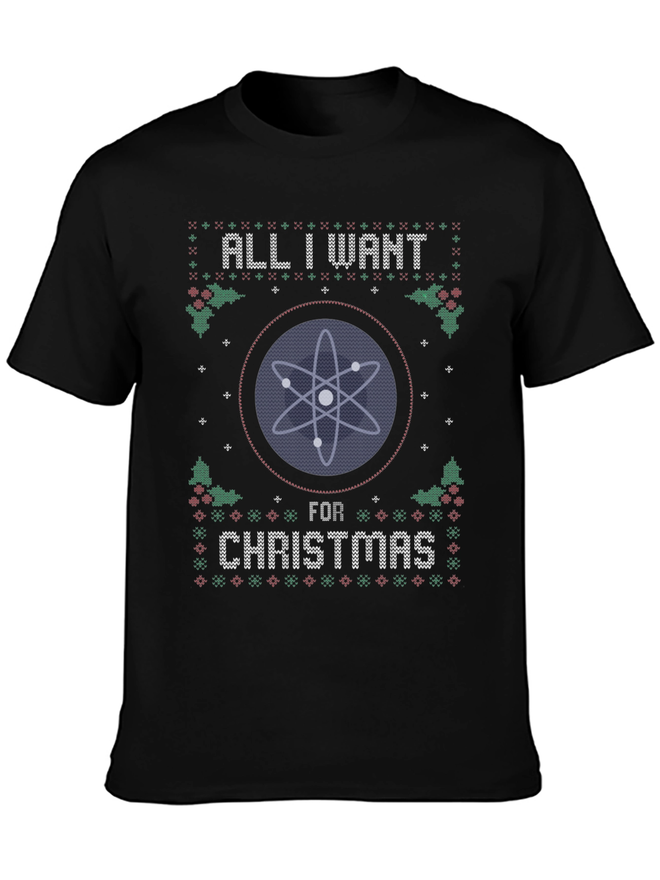 Atom Christmas Sweater T-Shirt - Science Holiday Tee