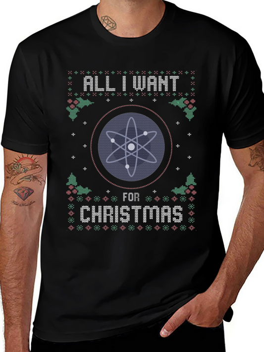 Atom Christmas Sweater T-Shirt - Science Holiday Tee