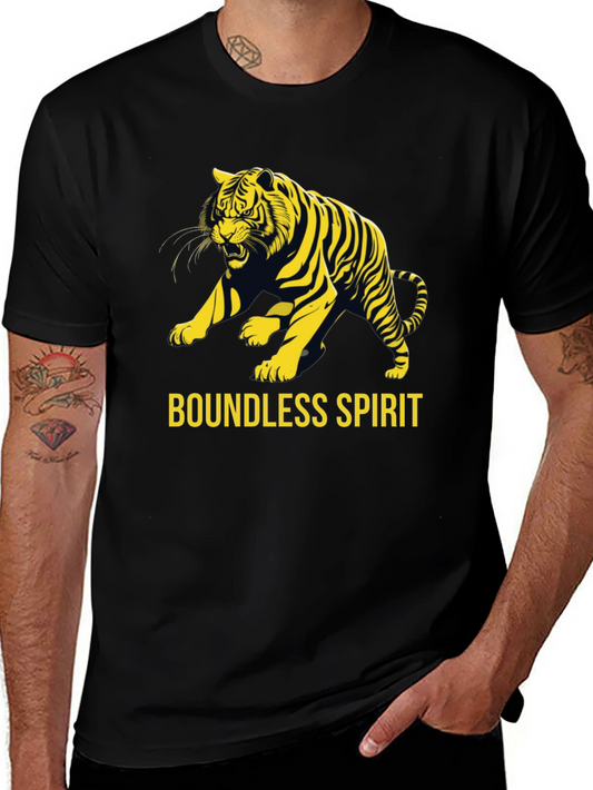 Boundless Spirit Tiger Graphic Tee - Black