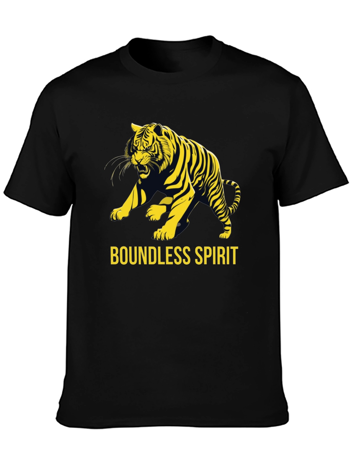 Boundless Spirit Tiger Graphic Tee - Black