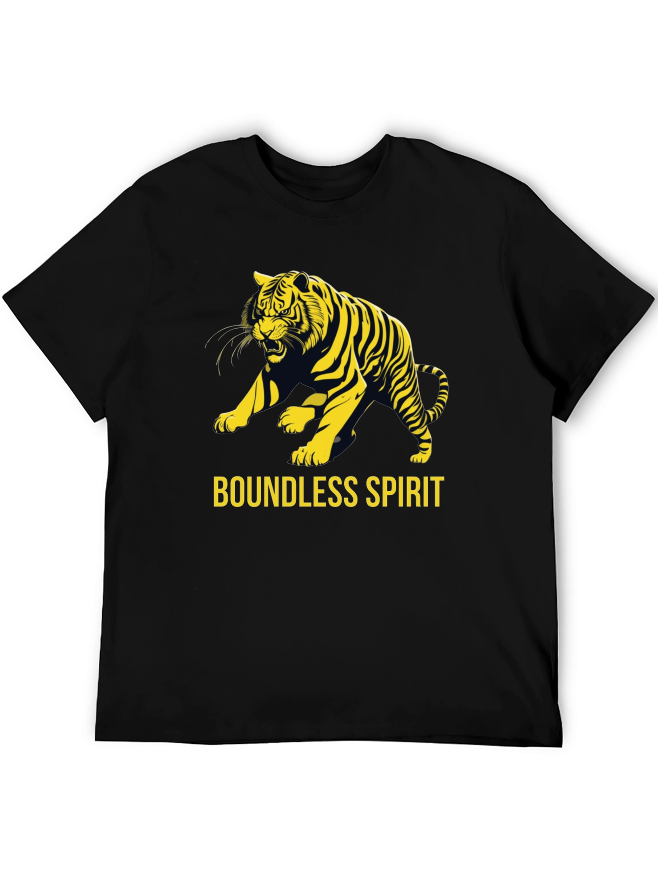 Boundless Spirit Tiger Graphic Tee - Black
