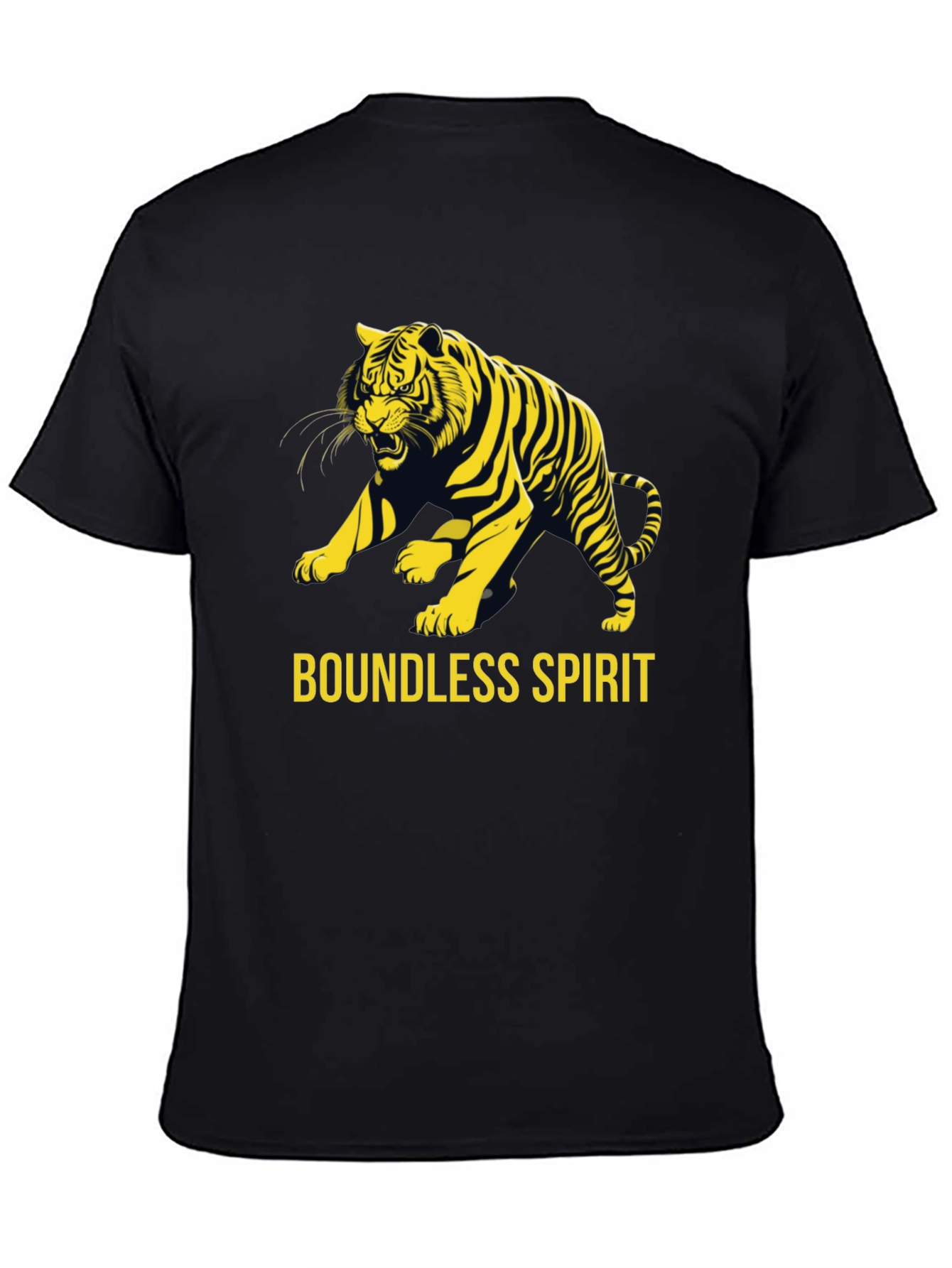 Boundless Spirit Tiger Graphic Tee - Black