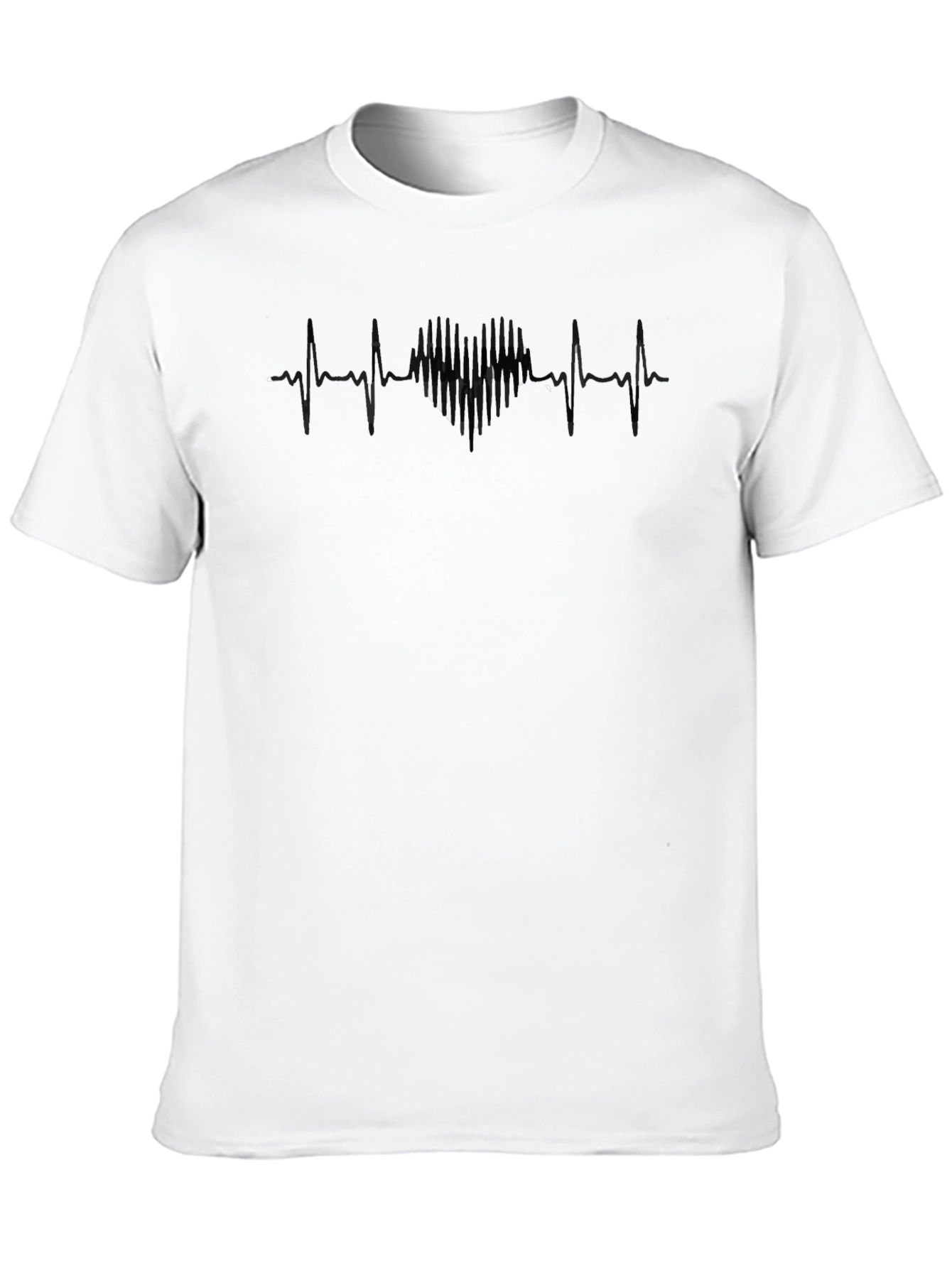Piano Heartbeat Graphic Tee - Black