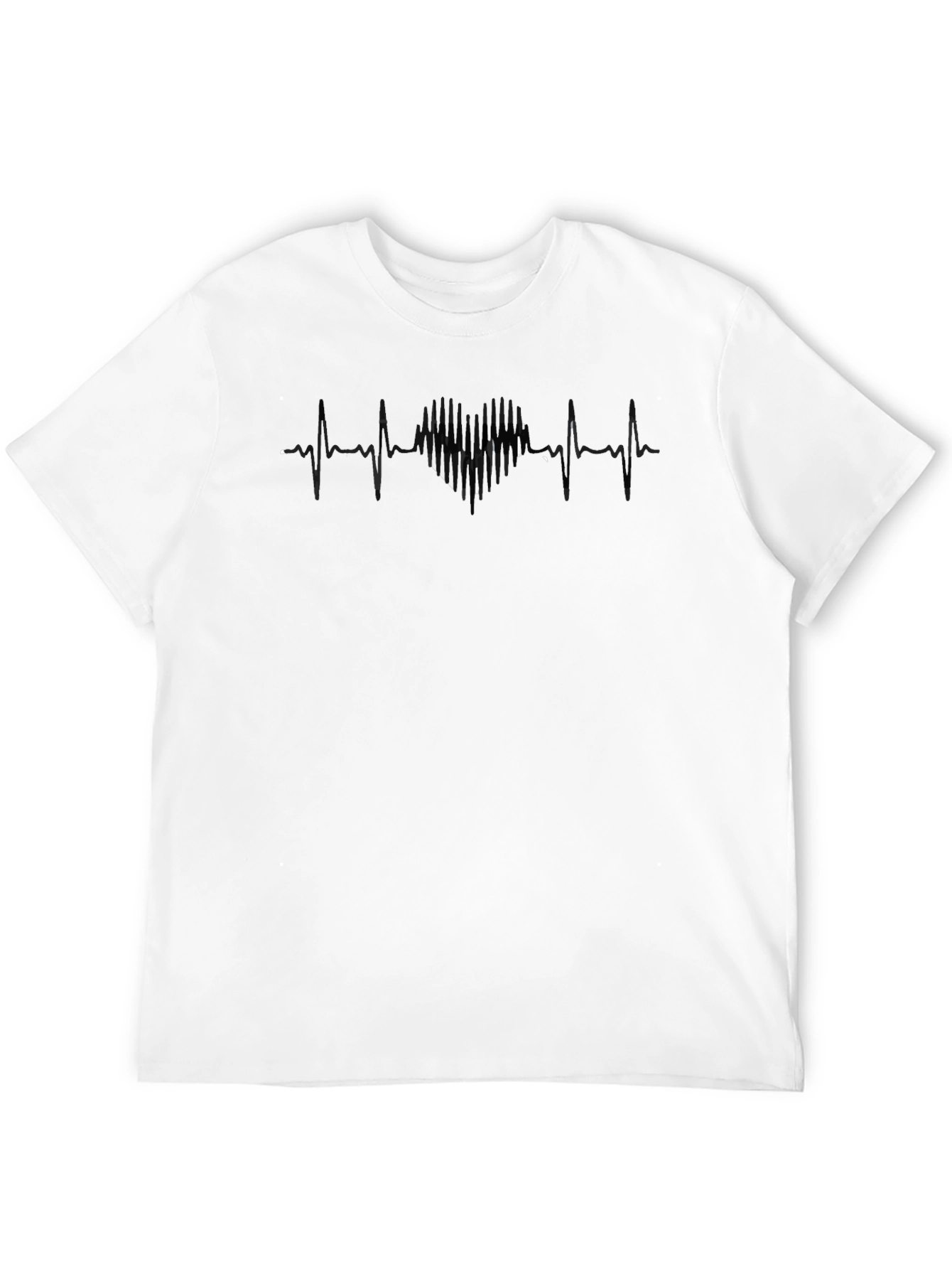 Piano Heartbeat Graphic Tee - Black