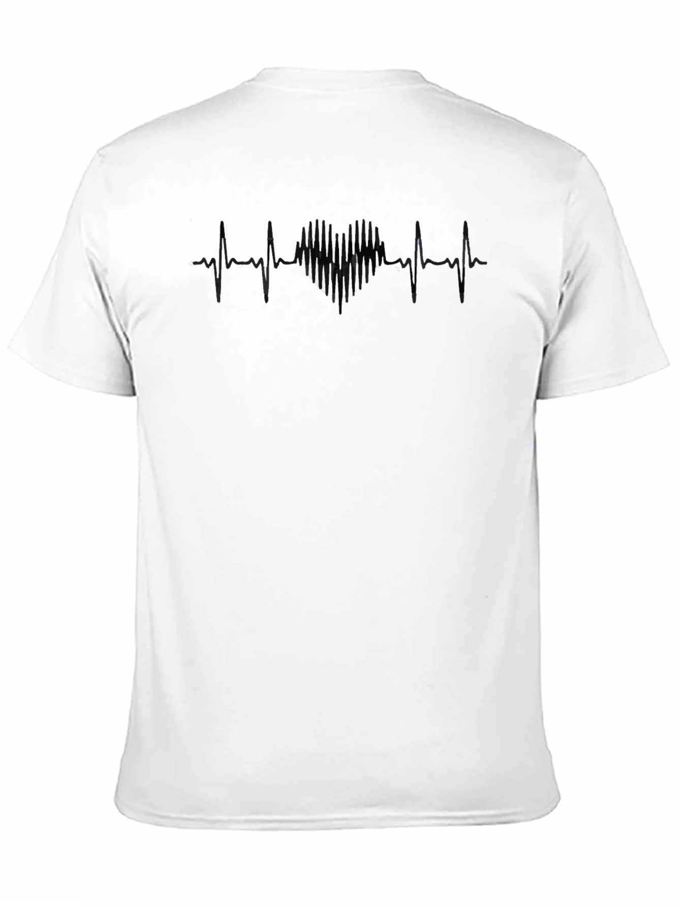 Piano Heartbeat Graphic Tee - Black