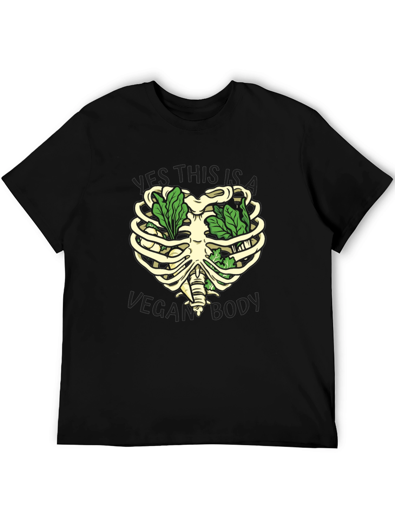 Vegan Body Rib Cage Graphic T-Shirt