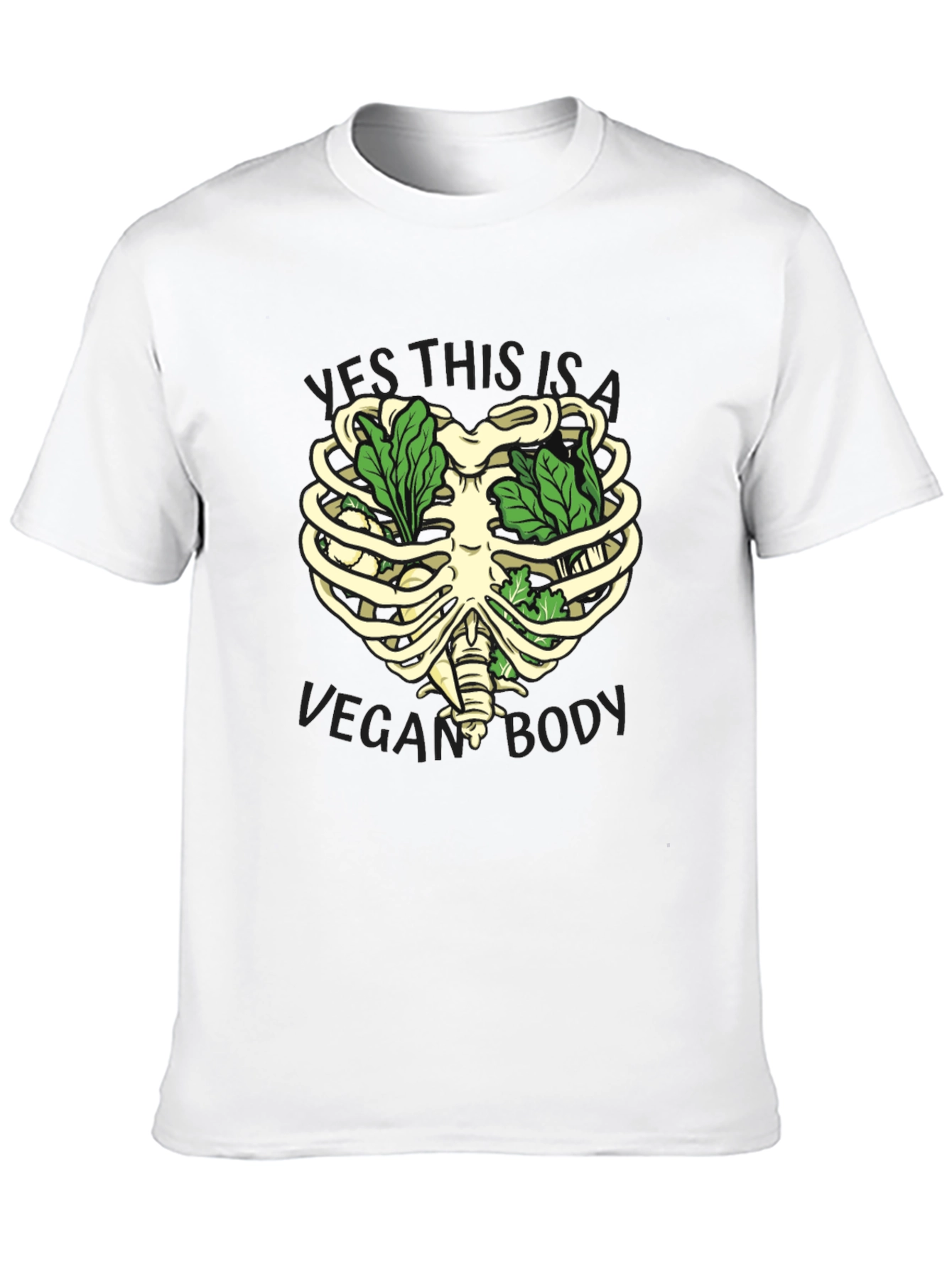 Vegan Body Rib Cage Graphic T-Shirt