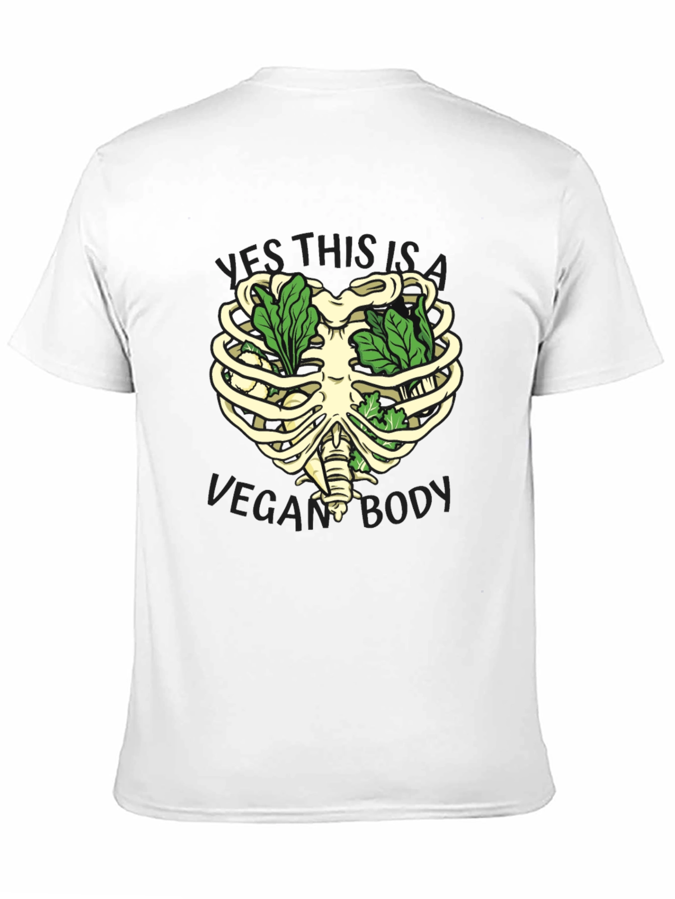 Vegan Body Rib Cage Graphic T-Shirt