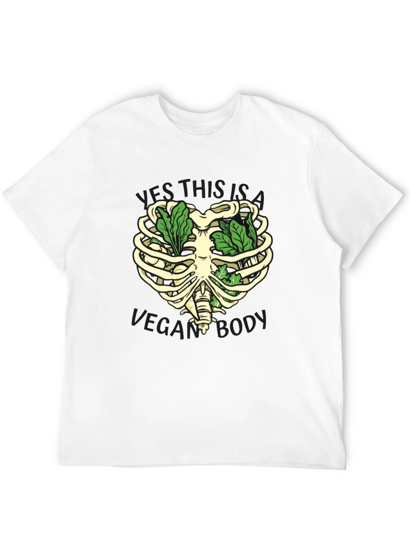 Vegan Body Rib Cage Graphic T-Shirt