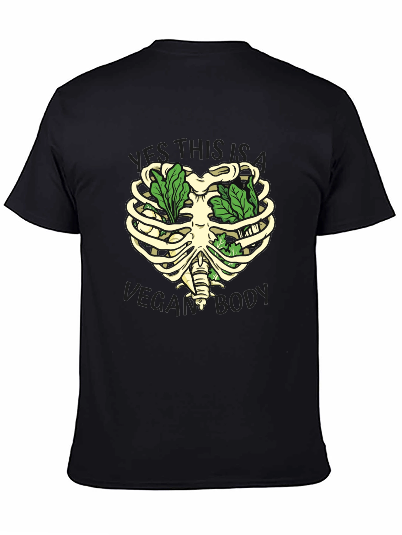 Vegan Body Rib Cage Graphic T-Shirt