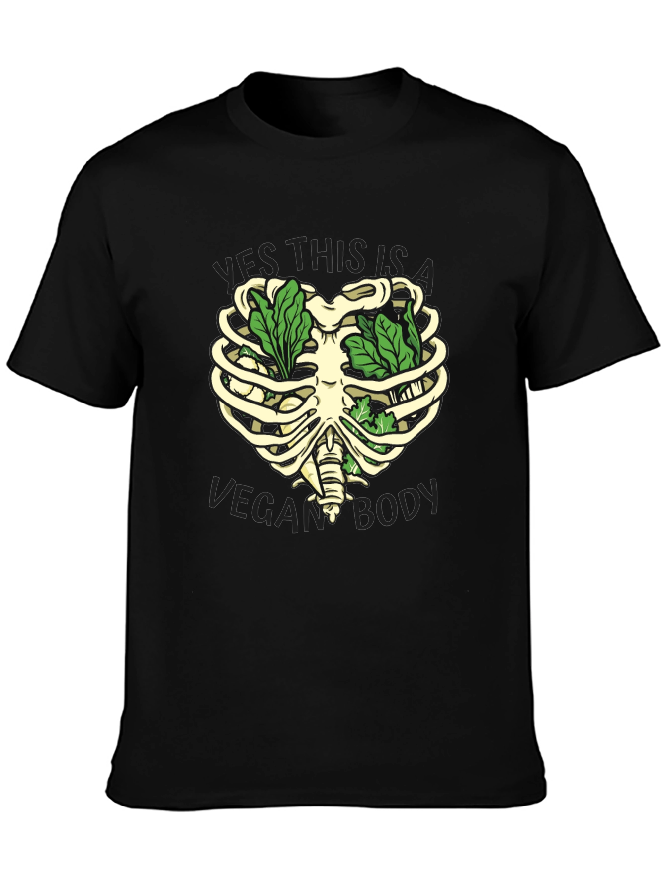 Vegan Body Rib Cage Graphic T-Shirt